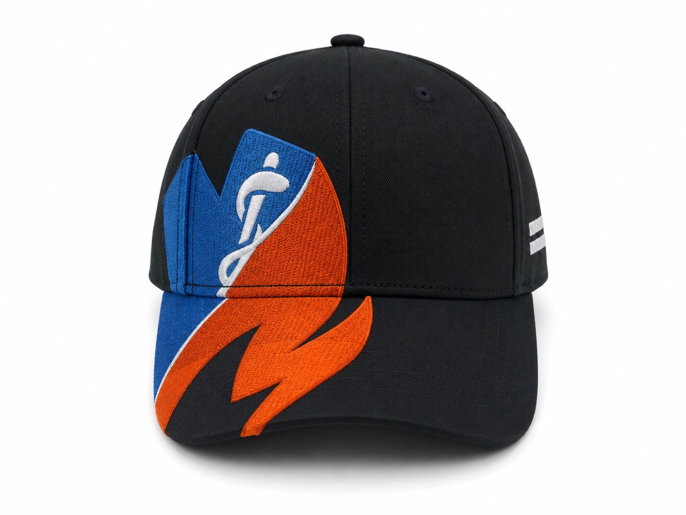 Casquette - broderie multicolore sur panneaux
