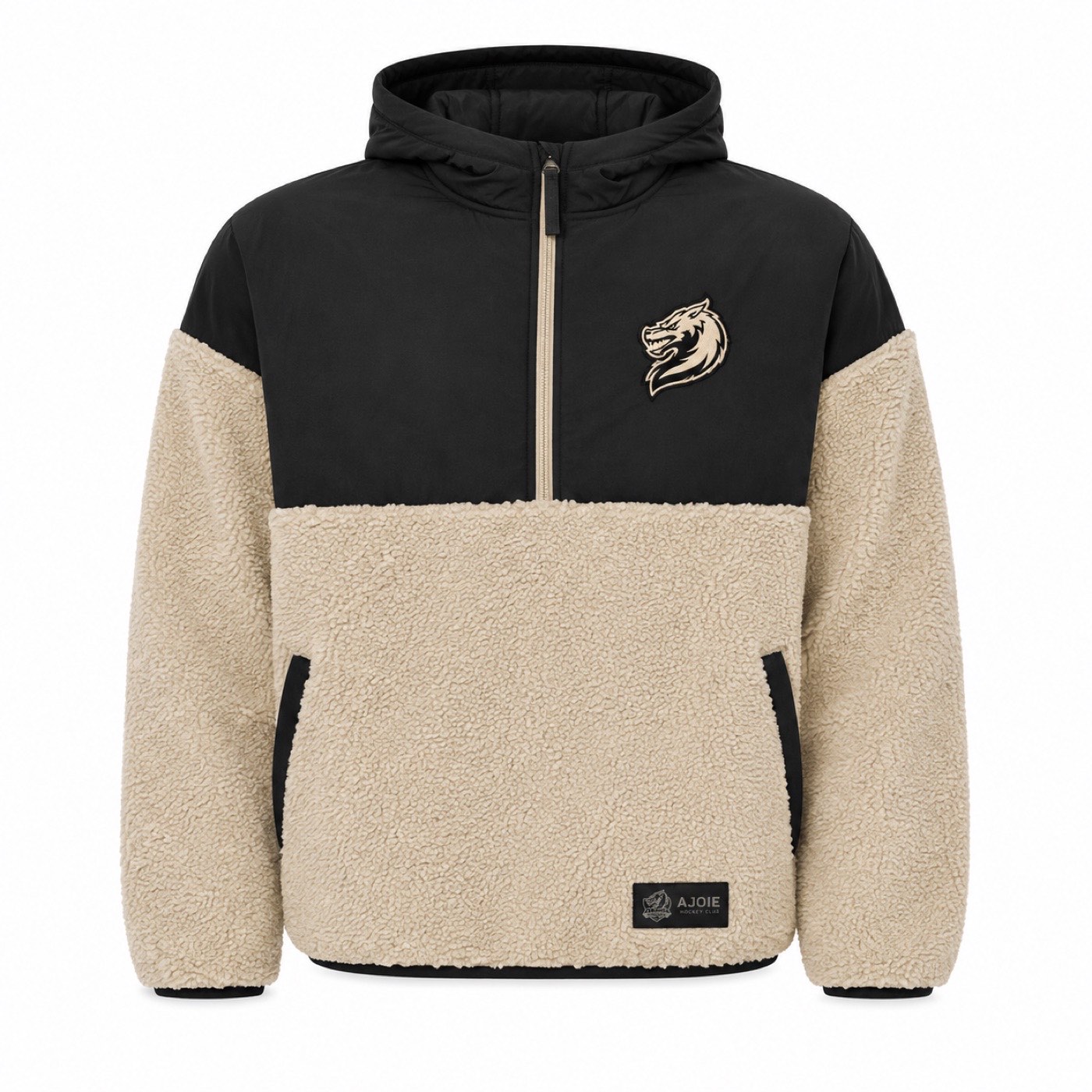 Veste sherpa - écusson brodé et étiquette tissée